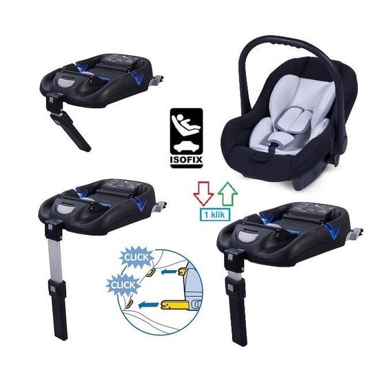 Pack base ISOFIX coque de cosy nue pour poussette B W Cdiscount
