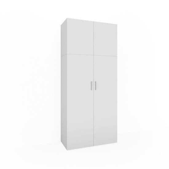 Vicco placard Ingo blanc - armoire 2 portes armoire polyvalente universelle aspirateur armoire utilitaire