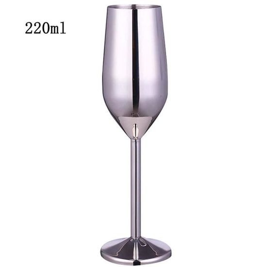 Verres à vin en acier inoxydable, verre à vin en m... - Grandado