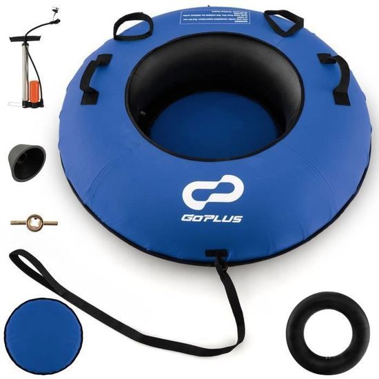 Luge Gonflable PVC 87 Cm – Double Poignée Antidérapante, Valve Rétractable, Design Graffiti – Pour Neige