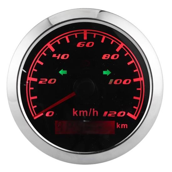 VBESTLIFE Compteur de vitesse étanche Compteur de Vitesse GPS 3‑3/8 po