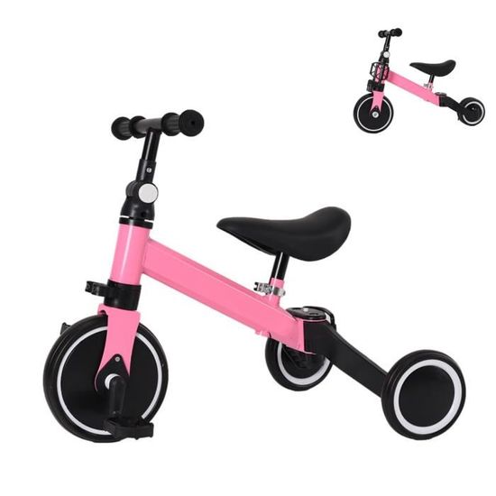 Tricycle bébé évolutif ERROLVES Rose 3 roues Pour filles 10
