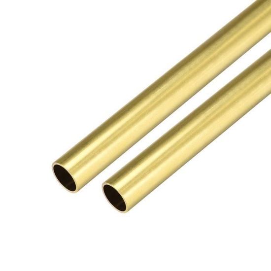 Sourcing Map Laiton Rond Tube 300mm Longueur 10mm Diamètre Externe