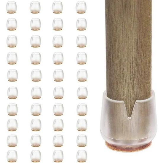 40 Pcs Protection Pied De Chaise En Silicone, Bouchon Rond De Pied De