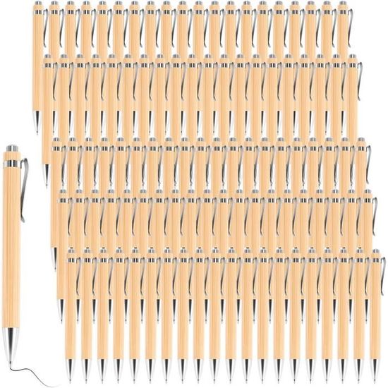 Lot De 2 Stylos à Bille Rétractables Noirs Personnalisables - Design Axolotl, Longueur 13.5cm, écriture Fluide - 5