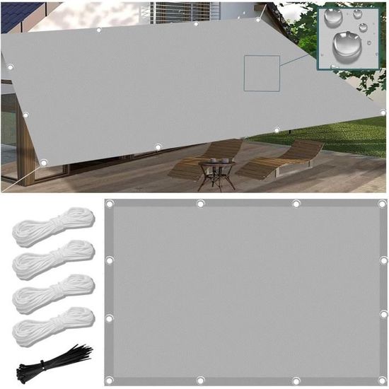 Voiles Ombrages Rectangulaire 1x1.8M Imperméable Bache Ombrages, Toiles