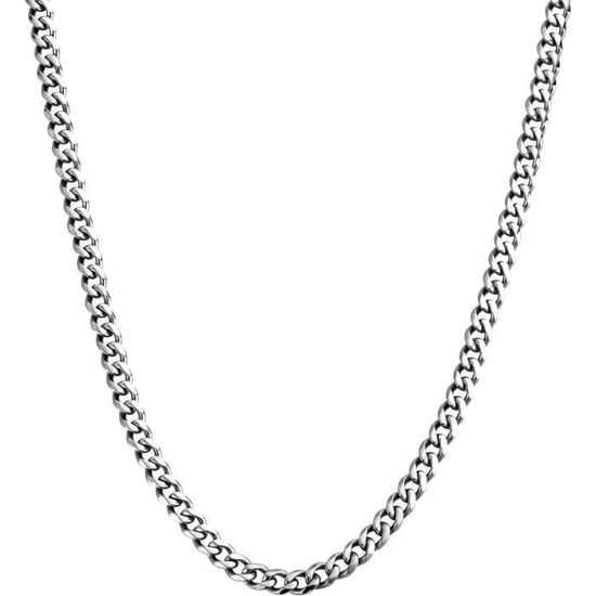 Chaîne En Argent Sterling 925 Homme – Maille Cubaine/Figaro 3 Mm Ou 5 Mm, Longueurs 36 à 71 Cm - 1