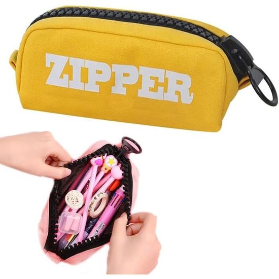 Trousse à Crayons Toile Simple Grande Capacité Cartable Portables Porte ...