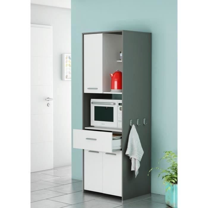 Meuble Pour Micro Ondes Couleur Gris Achat Vente Pas Cher