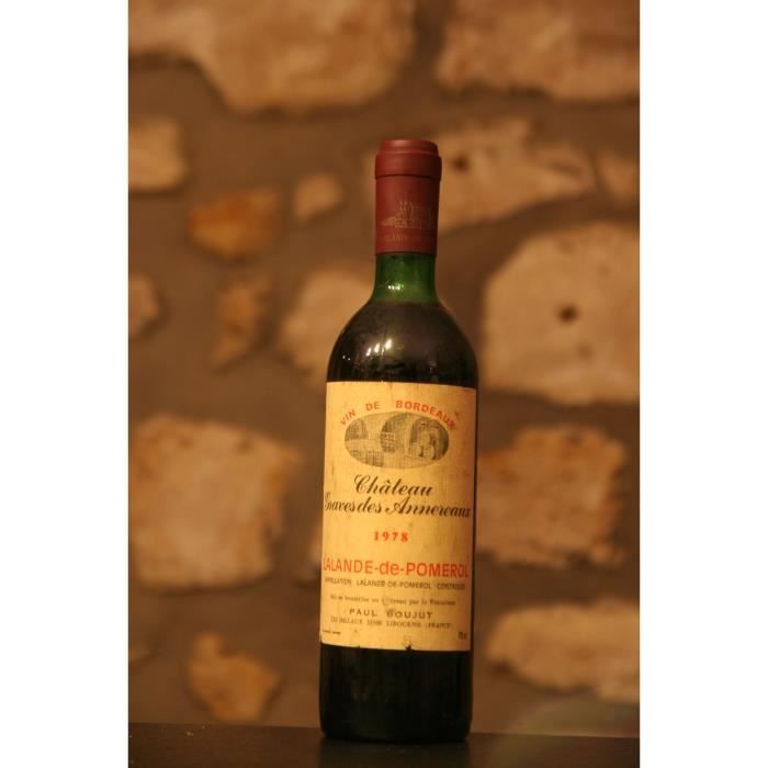 Vin rouge, Lalande Pomerol, Château Graves des Annereaux 1978 Rouge