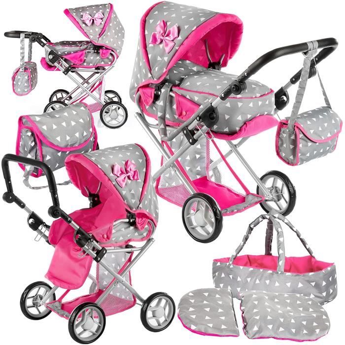 Kinderplay Poussette Poupee Poussette Jouet Poussette Landeau Bebe pour Poupe Gondola poigne de la Poussette Entre 33 et 63 5591 Cdiscount Jeux Jouets