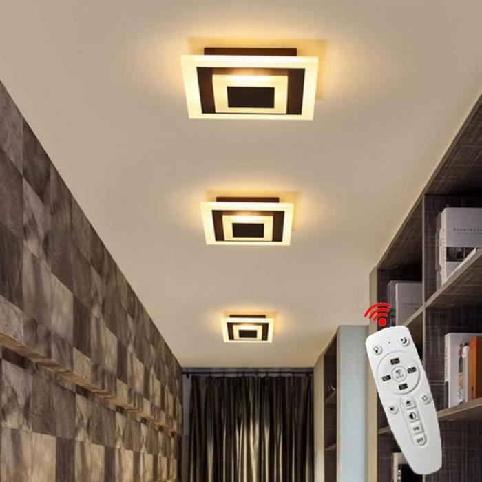 Plafonnier Moderne Dimmable LED Lustre suspension luminaire pour couloir,entrée,allée,porche - Marron