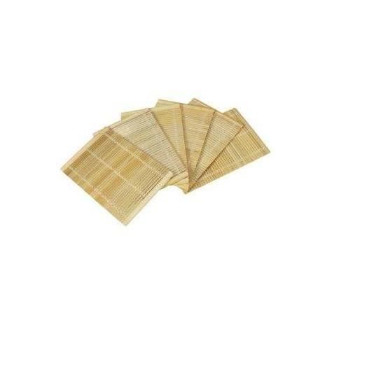Lot de 6 sets de table en bambou naturel