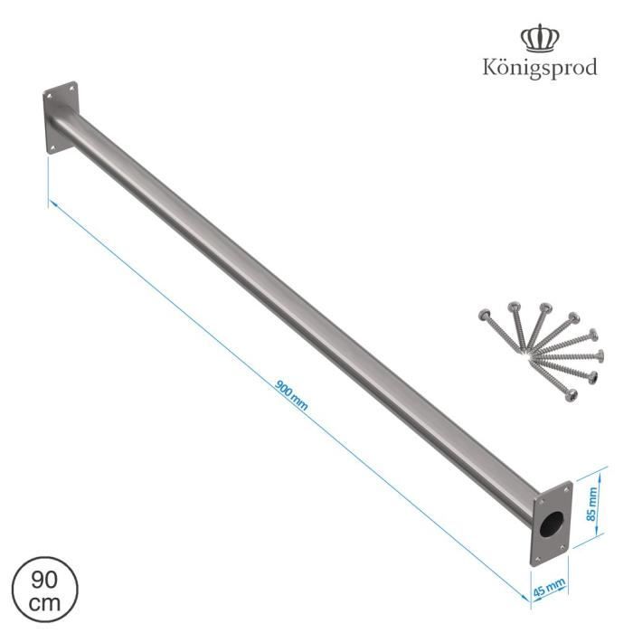 Barre de traction barre fixe, KÖNIGSPROD, acier inoxydable, 90 cm