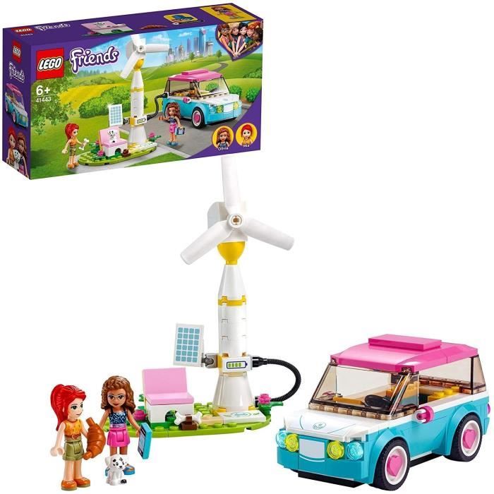 41443 Friends La Voiture électrique d’Olivia, Jouet de Voiture, Jeu d'éco-éducation pour Les Enfants de 6 Ans et Plus