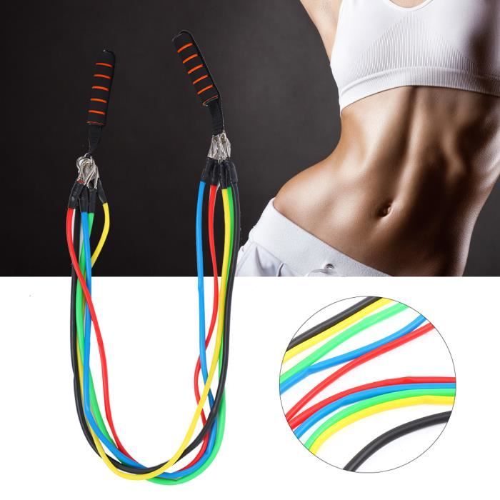 Bandes de Résistance Set Elastiques, Kit de 11 Accessoires Musculation-Bandes de Fitness Exercice Elastiques Yoga -RAI