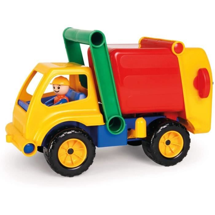 VEHICULE MINIATURE ASSEMBLE ENGIN TERRESTRE MINIATURE ASSEMBLE Lena 04356 Camion Poubelle Actif env. 30 cm, Voiture Poubelle R289