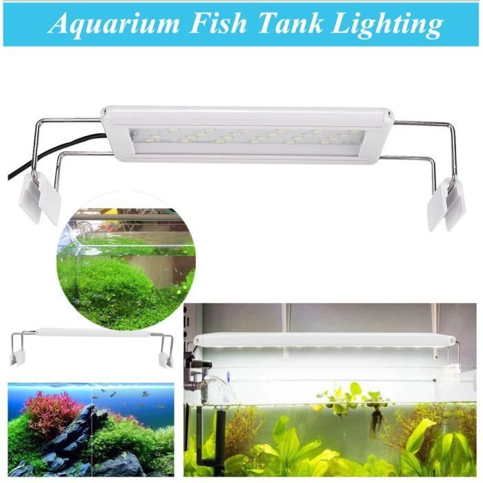 Highlight LED Light Lamp avec support pour l'éclairage de réservoir de poissons d'aquarium 200-240V 5W 40CM-50CM