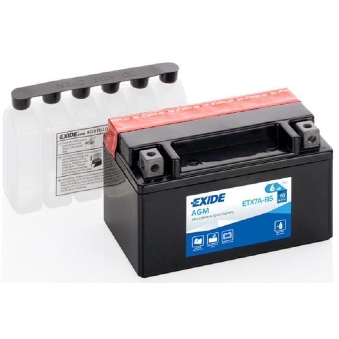 ETX7A-BS YTX7ABS YTX7A-BS, EXIDE Batterie de démarrage EXIDE AGM