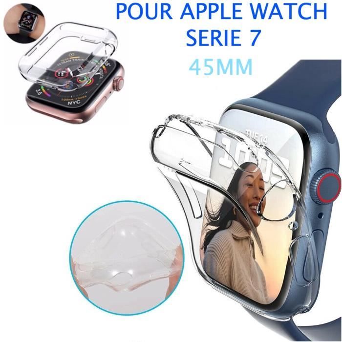 Protection Écran Totale En Silicone Pour Apple Watch Série 7 45MM