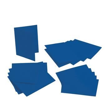 Lot de 5 Cartes double rectangulaires et enveloppes, Format A6, 10,5 cm x 15 cm - Bleu foncé