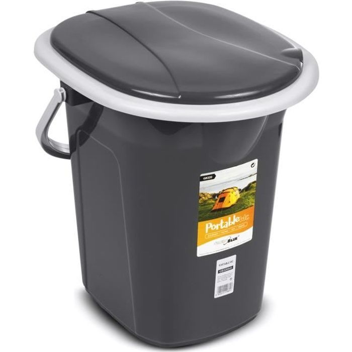 Toilette touristique camping portable 19L Anthracite