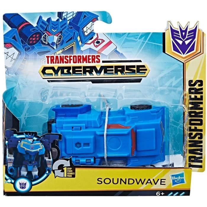 Transformers Cyberverse 1-Step Changer Soundwave Figurine Transformable 10 cm Robot jouet jeux