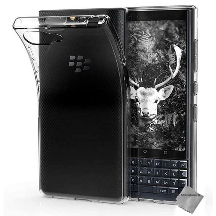 Coque silicone gel fine pour Blackberry Key2 LE + film ecran - TPU TRANSPARENT