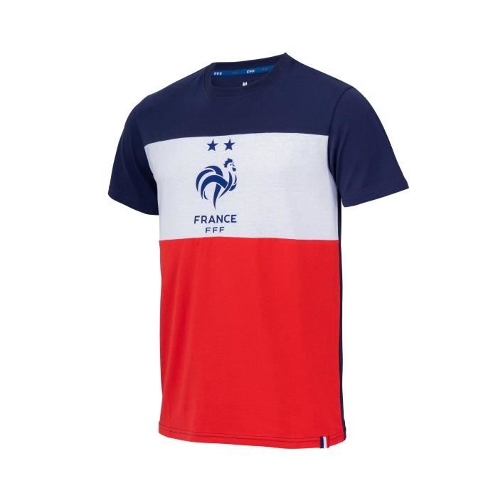 T-shirt France Tricolore Bleu/Blanc/Rouge 100 % Coton