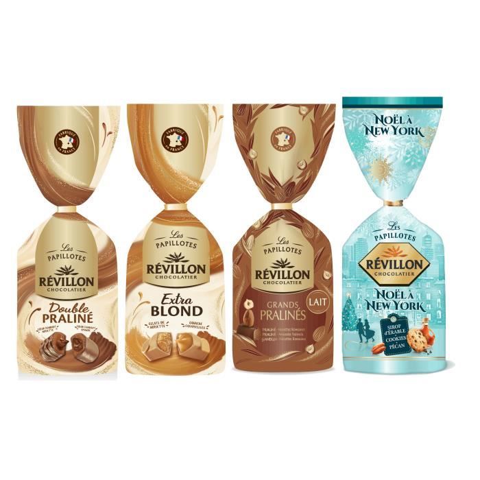 Lot de 4 sachets de papillotes chocolat au lait