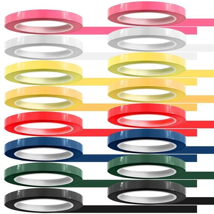 10 Rouleaux De Ruban Autoclave Croerma - 66m X 6mm, PET, Couleurs Assorties - Pour Identification D'outils Stériles