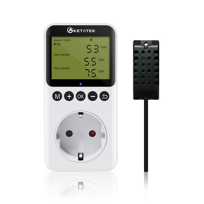 Prise Thermostat Numérique 230V – Contrôle Température Et Humidité Pour Terrarium, Serre, Radiateur – Écran LCD, Alarme - 7
