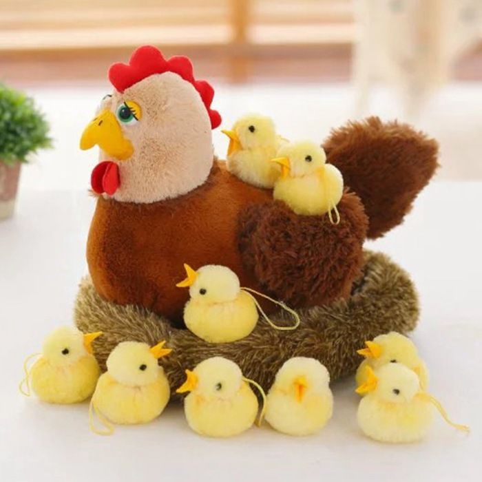 Maomoto Oreiller amusant en peluche de poulet, 45 cm super doux, adorable coussin de cou en forme de poule, animal en peluche jaune pour garçons et filles, cadeaux de festival