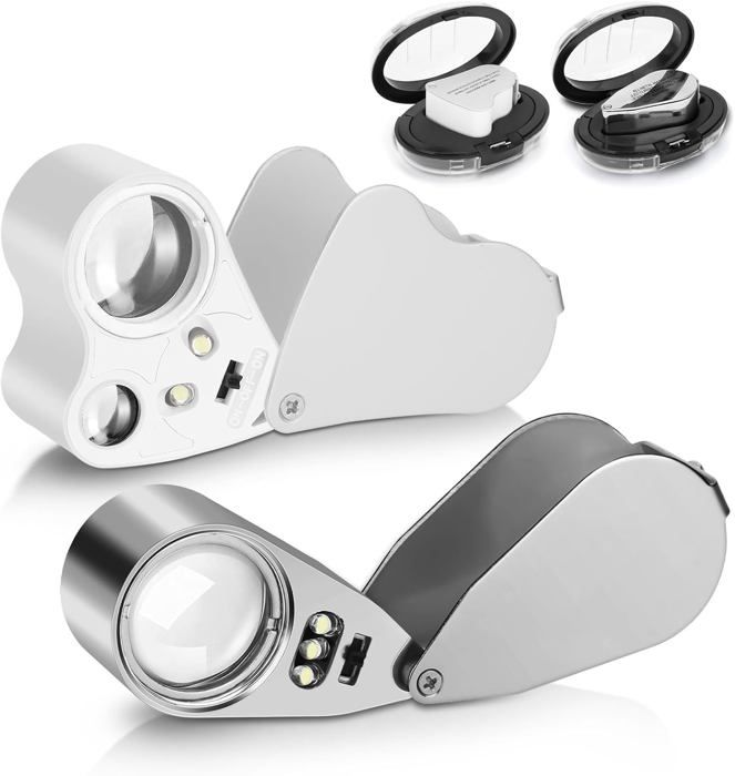 Loupe Bijoutier - SSS - 30X - Pliable - Métal - Multifonction