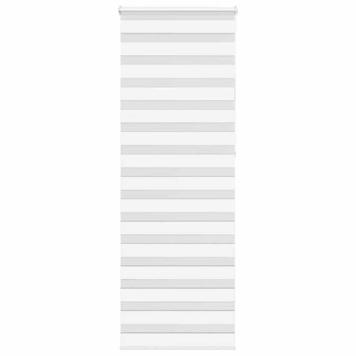 vidaXL Store zèbre blanc 70x230 cm largeur du tissu 659 cm polyester store à enrouleur zébré store zébré pour fenêtre 4014801