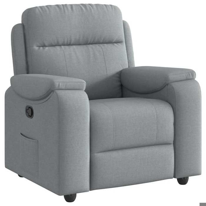 Chaise Maison Intérieur-Fauteuil inclinable Gris clair Tissu ZLH•718865455
