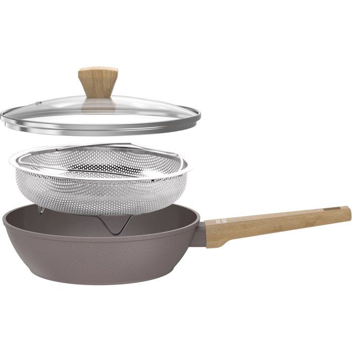 Sauteuse Tous feux dont induction ARTHUR MARTIN AM9910 Revêtement céramique Ø 24 cm Couvercle et panier inox