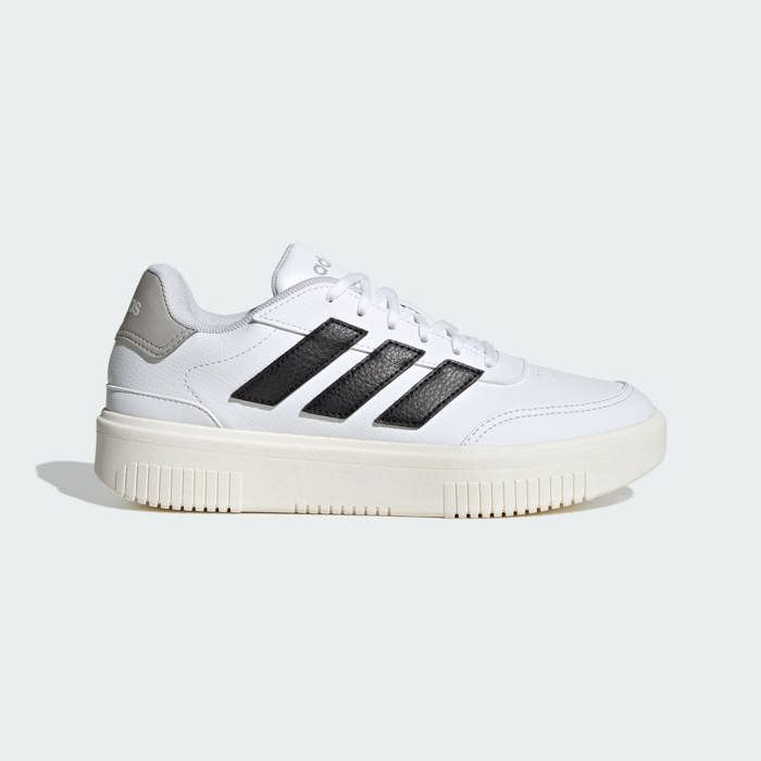 Adidas Chaussures COURTBLOCK BOLD - ADIDAS - FTWWHT/CBLACK/GRETWO - Blanc - Lacets - Plat