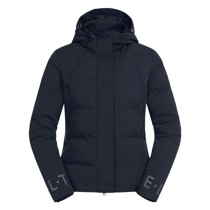 Veste imperméable équitation à capuche dhiver fille ELT Performance Ohio - bleu profond