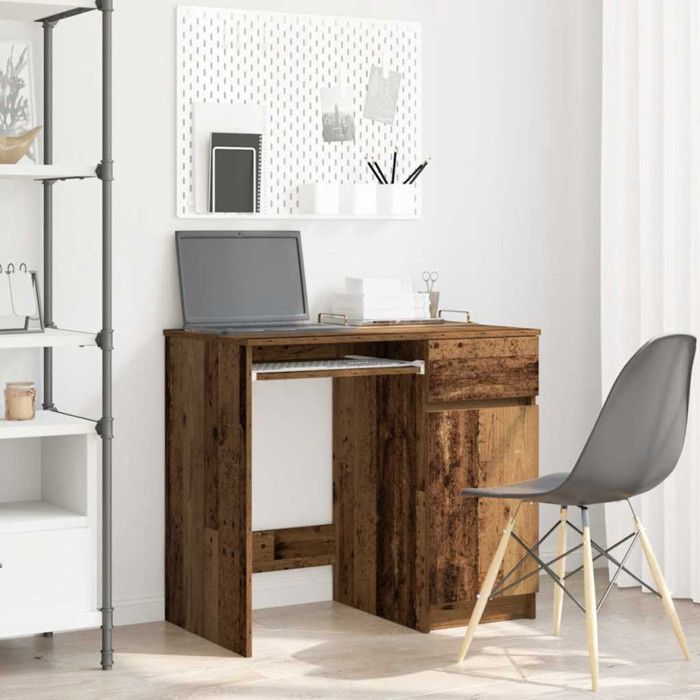 Bureau vieux bois 86x49x76 cm bois d ingénierie