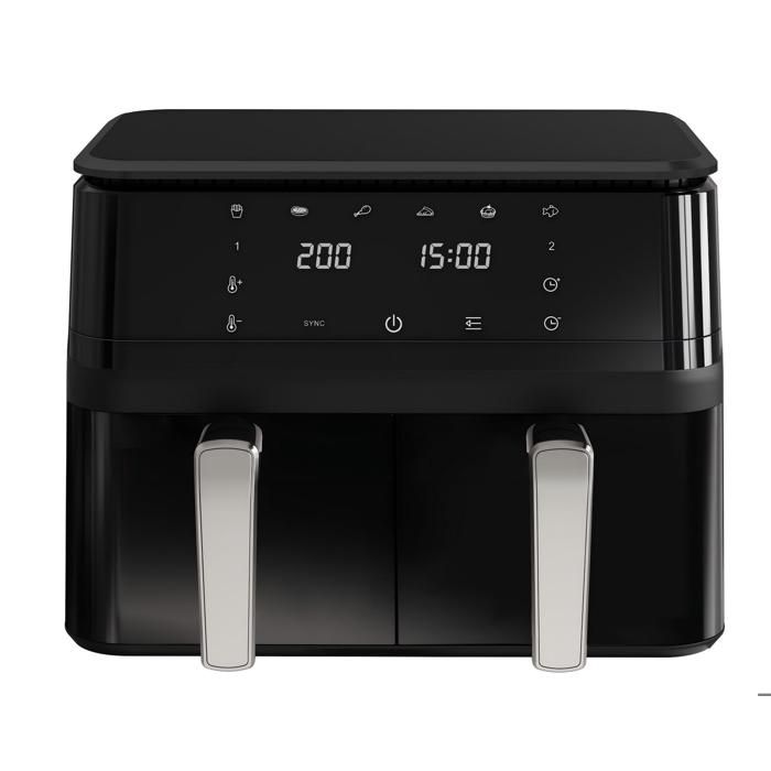 Friteuse sans huile DOCCMIK - Airfryer 2 Tiroir - Capacité 10L- 6 programmes de cuisson - 2000W - Doccmik