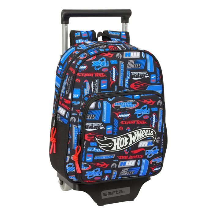 Sac à dos à roulettes pour enfant - safta - Multicolore - 27x10x33 cm - Polyester - 3 poches - Bretelles réglables