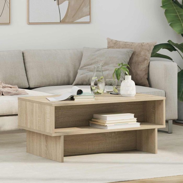 VIDAXL Table basse rectangulaire Chêne Sonoma 80 x 46 x 35 cm - Bois dingénierie