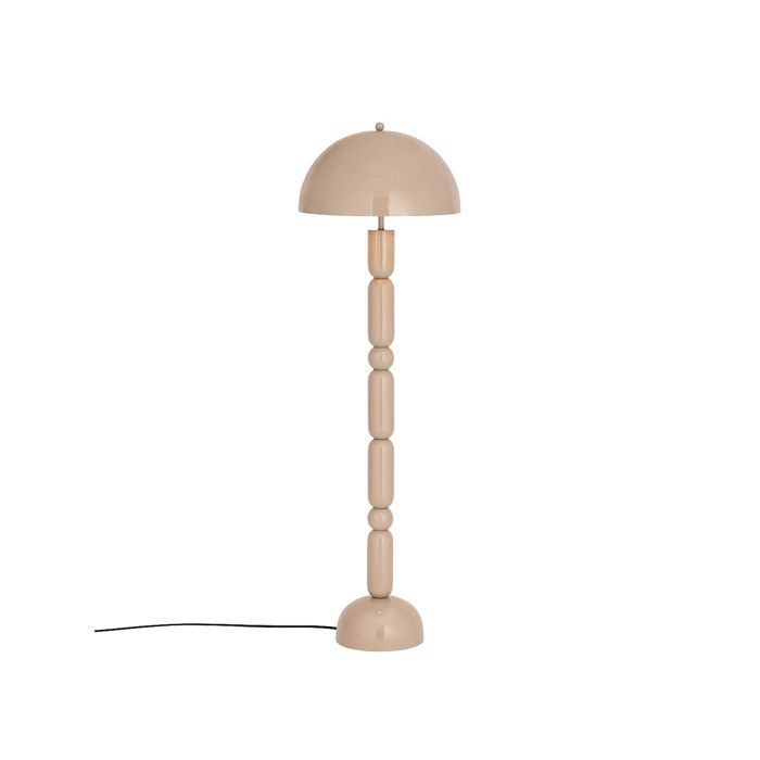 Lampadaire champignon en métal - D. 45 x H. 147 cm - Beige brillant - ELDON