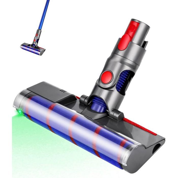 Brosse Compatible avec Aspirateur Dyson V10 V8 V7 V11 Tête de Nettoyage à Entraînement Direct Acessoire de Brosse Turbo avec Dégage