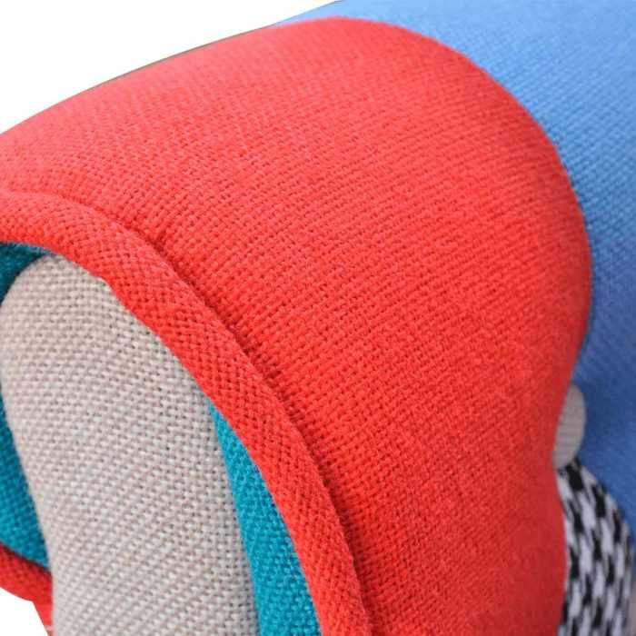 Confortable Fauteuil simple pour salon bureau chaise relax avec design de patchwork Tissu __27558