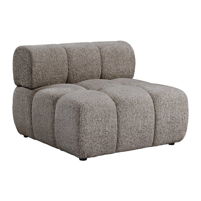Fauteuil en tissu chiné taupe FACIVIL Fauteuil en tissu chiné taupe FACIVIL