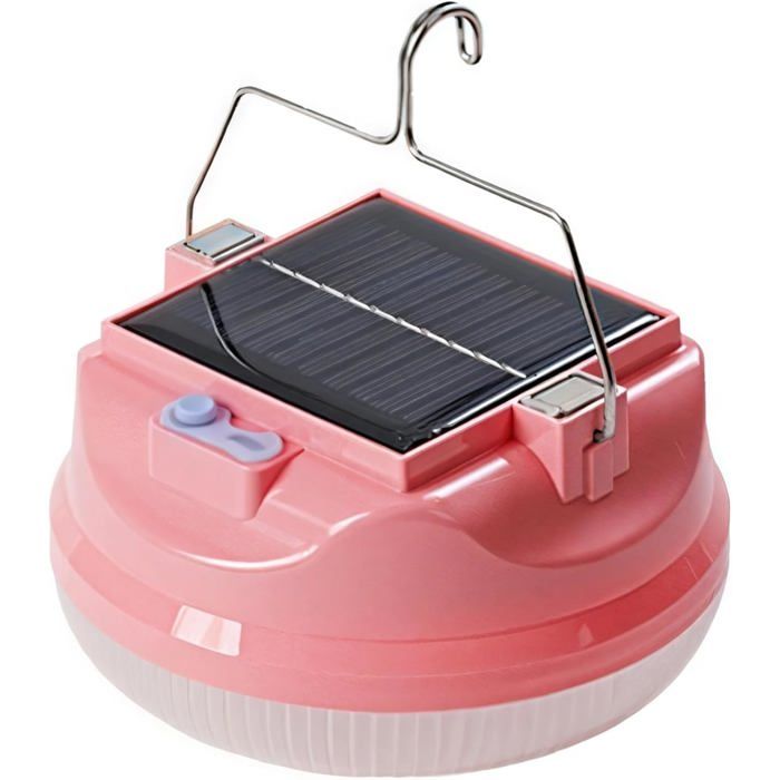 Lampe de Camping LED Rechargeable 4000mAh IPX4 Étanche avec Crochet Magnétique et Powerbank Type C 3 Modes Lumière Portable Rose