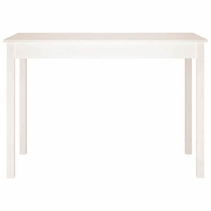 Soldes d’automneTable de salon 2/4 personnes Blanc - Table à manger/Table de repas - Blanc - 110x55x75cm - Bois massif de pin 364
