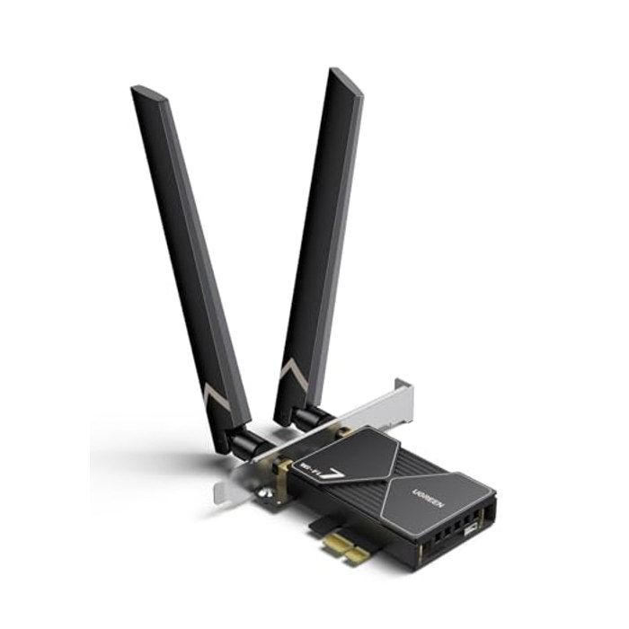 UGREEN Clé WiFi 7 PCIe BE6500 Bluetooth 5.4 Dongle WiFi 7 6GHz 5GHz 2.4GHz 6dBi Adaptateur USB sans Fil WPA3 avec Faible Latence BT5.4 Carte Réseau Pilote Intégré Compatible avec Windows 11
